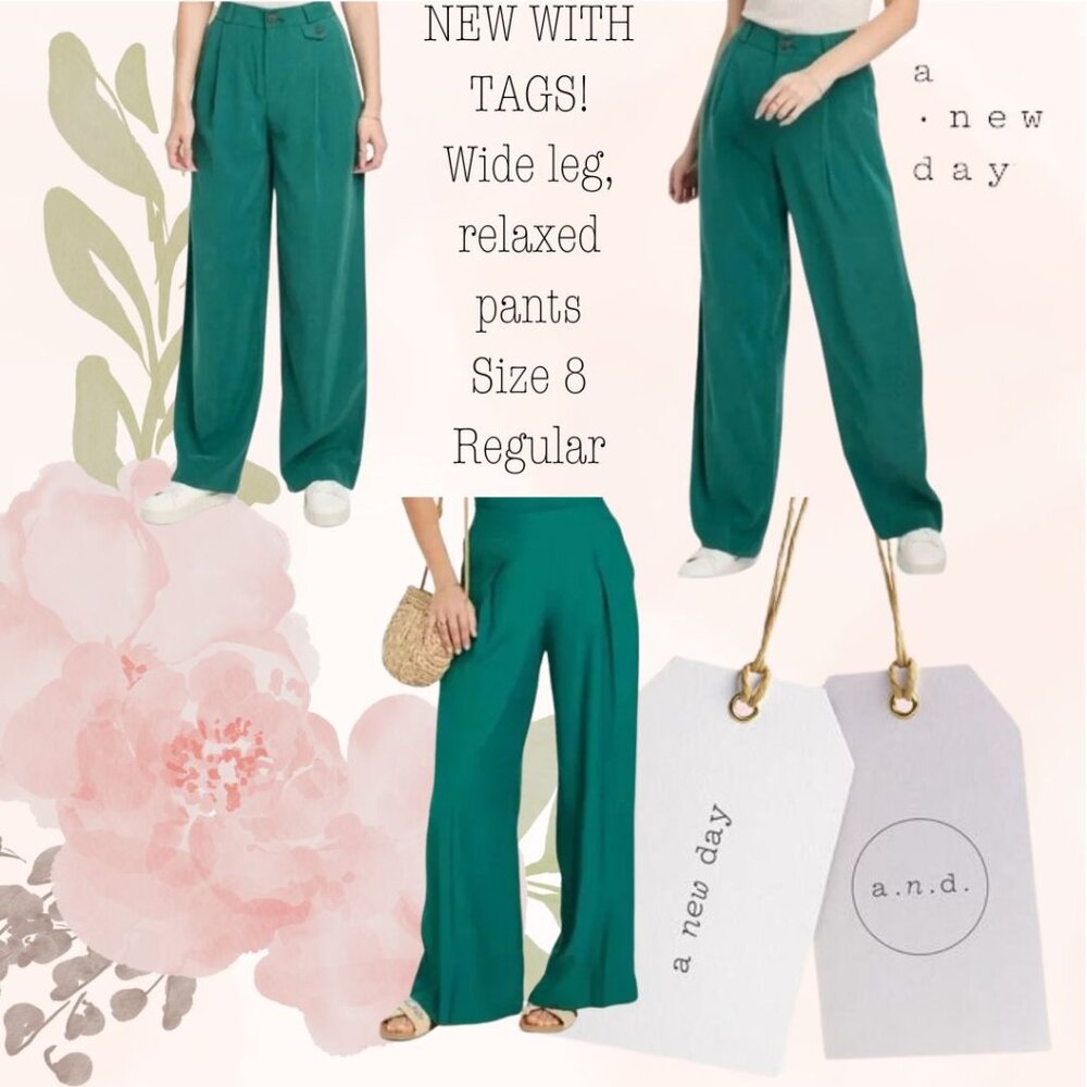A New Day, new with tags, wide leg pants. Size 8